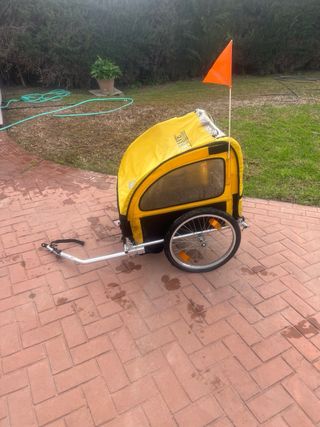 Remolque Bicicleta Niños Amarillo