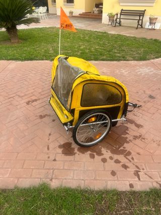 Remolque Bicicleta Niños Amarillo