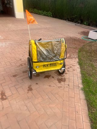 Remolque Bicicleta Niños Amarillo