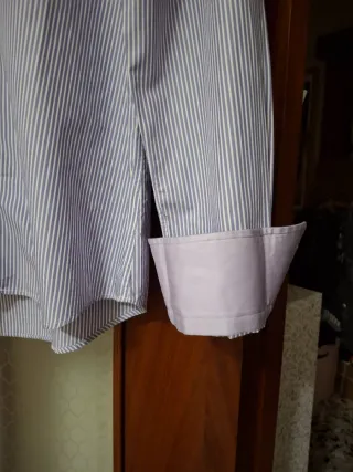 Camicia uomo righe lilla e bianche