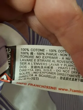 Camicia uomo righe lilla e bianche