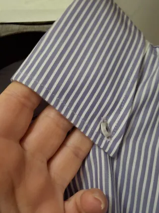 Camicia uomo righe lilla e bianche