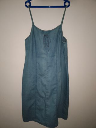 (SOLO por envío) Vestido tejano tirantes mujer