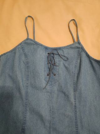 (SOLO por envío) Vestido tejano tirantes mujer