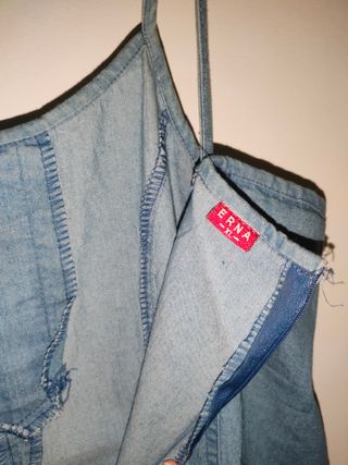 (SOLO por envío) Vestido tejano tirantes mujer