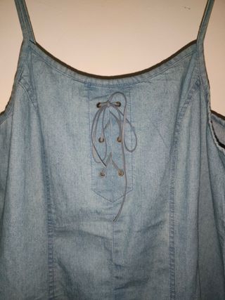 (SOLO por envío) Vestido tejano tirantes mujer