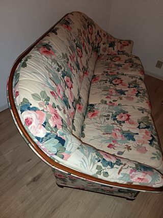 Divano 3 posti tessuto floreale