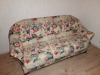 Divano 3 posti tessuto floreale