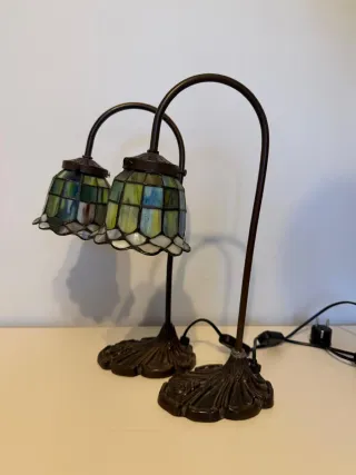 Lámparas Tiffany Cristal y Metal