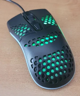 Ratón USB Negro/LEDs