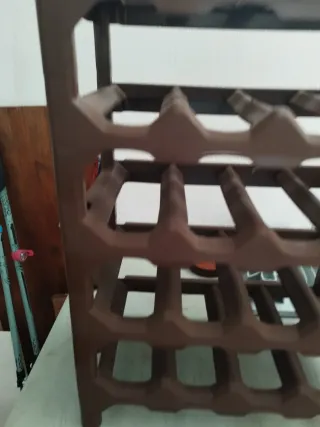 Botellero de imitación madera rústico