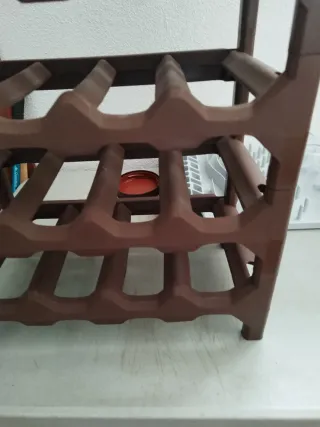 Botellero de imitación madera rústico