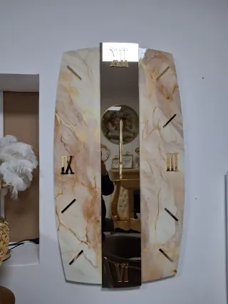 Orologio da parete 120x60 cm resina e vetro
