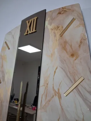 Orologio da parete 120x60 cm resina e vetro