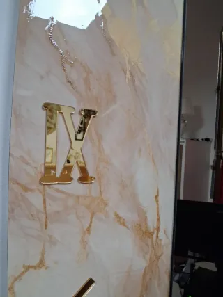 Orologio da parete 120x60 cm resina e vetro