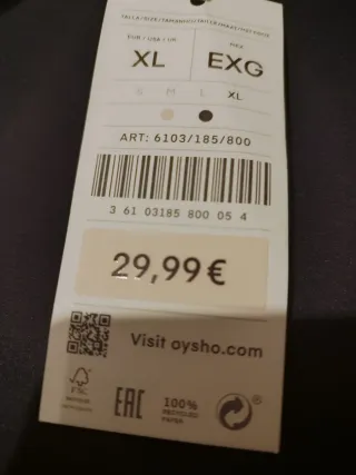 Short moldeador Oysho Talla Única Morado.