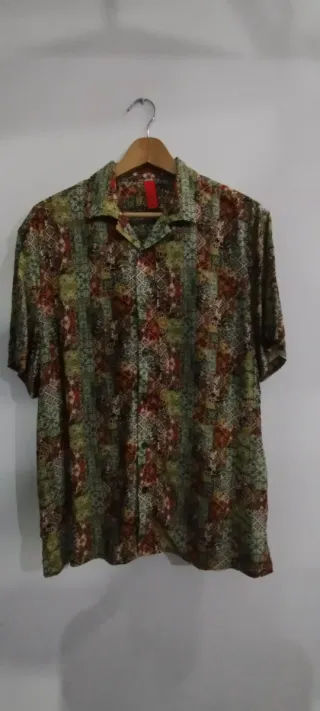 Camisa vintage estampada hombre