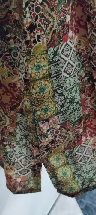 Camisa vintage estampada hombre