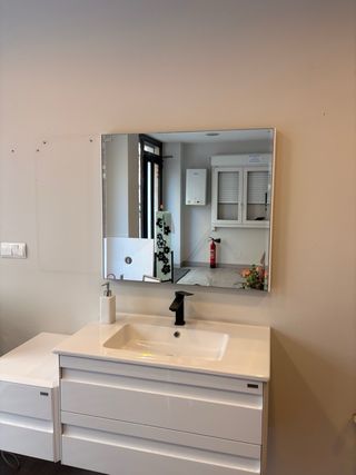 Mueble de baño 80cm lacado blanco