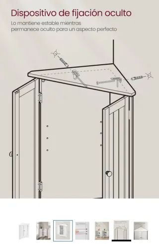 Armario Esquinero Blanco Nuevo