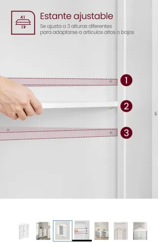 Armario Esquinero Blanco Nuevo