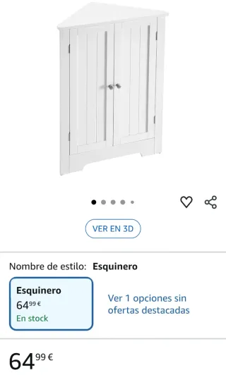 Armario Esquinero Blanco Nuevo