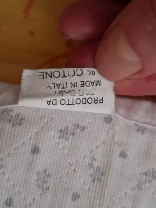 Copriletto culla trapuntato bianco