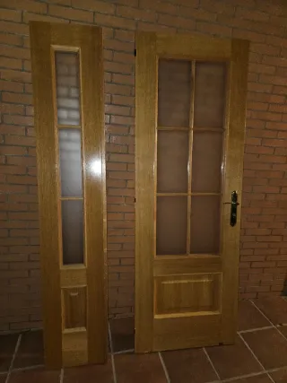 Puerta doble hoja comedor madera