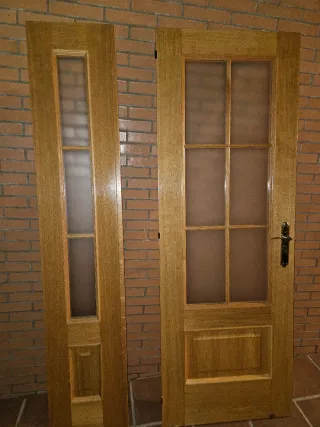 Puerta doble hoja comedor madera
