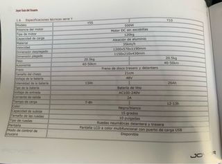 Patinete Eléctrico Joyor Negro