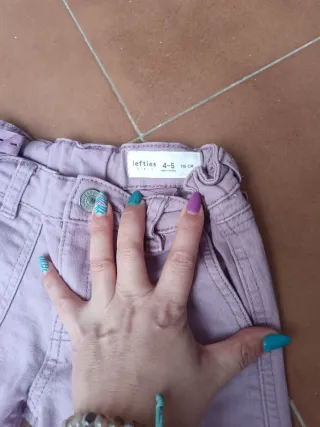 Pantalón cargo niña lila