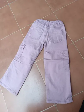 Pantalón cargo niña lila