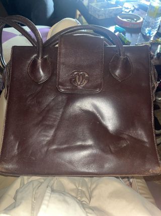 Bolso de cuero marrón