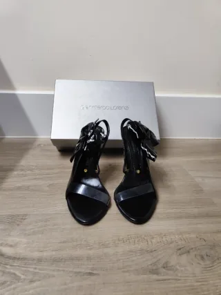 Sandalias Gianmarco Lorenzi Tacón Negro