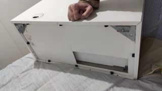 Mueble TV Eket Ikea 2 cajones blanco.