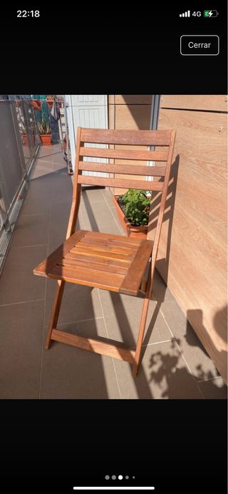 2 Sillas Ikea Madera Plegables Marrón