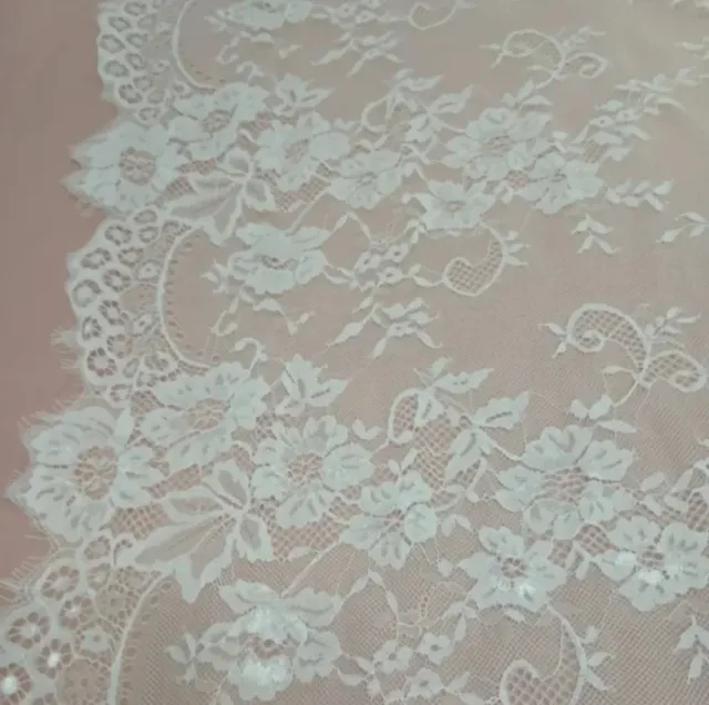 Mantilla encaje y tul blanca 1 75 por 75cm nueva