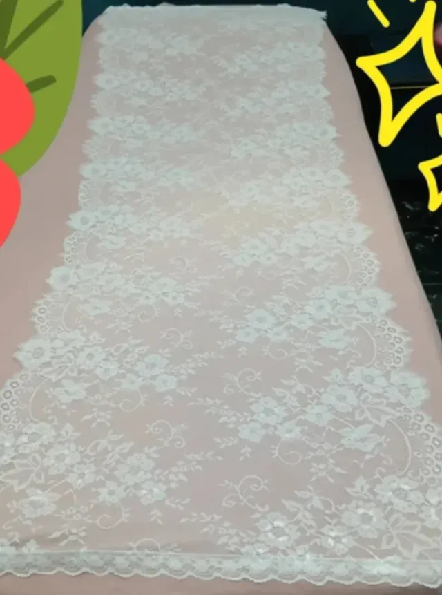 Mantilla encaje y tul blanca 1 75 por 75cm nueva