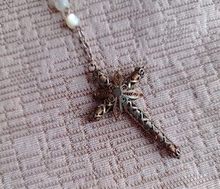 Rosario antiguo plata y filigrana