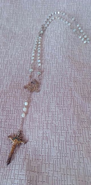 Rosario antiguo plata y filigrana