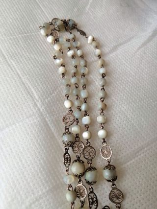 Rosario antiguo plata y filigrana