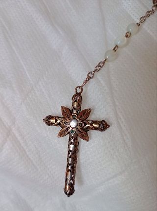 Rosario antiguo plata y filigrana