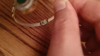 Pulsera Plata Rígida de plata bicolor con Piedras