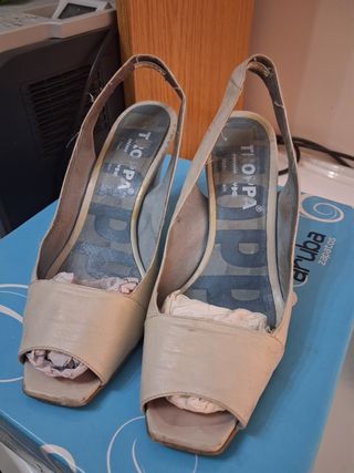 Zapatos Troppa Beige Mujer Tacón