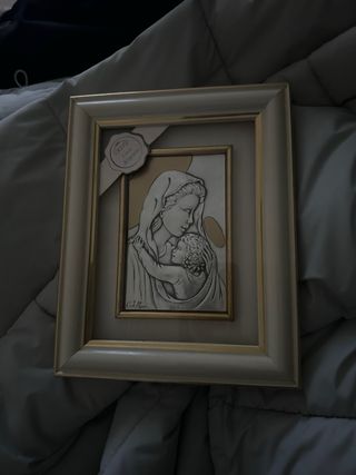 Quadretto Madonna e Bambino Argento