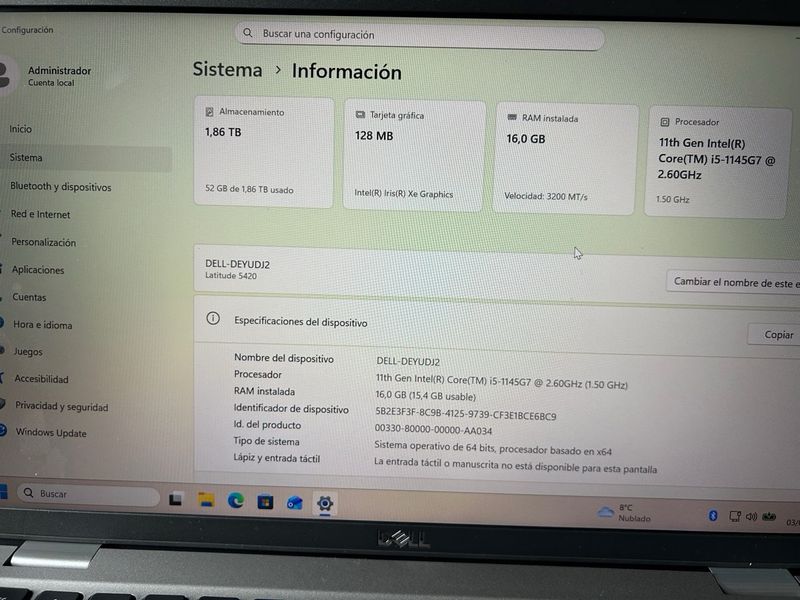 Dell Latitude 5420 Laptop + Cargador afbeelding 6