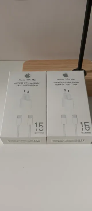 2x Cargadores para iPhone 15 16 17 Pro Max 35W