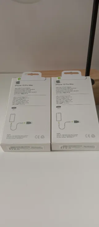 2x Cargadores para iPhone 15 16 17 Pro Max 35W