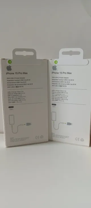 2x Cargadores para iPhone 15 16 17 Pro Max 35W
