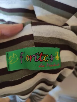 Vestido hippie rayas talla única